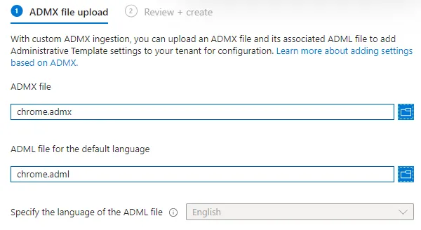 Chrome ADMX und ADML Import in Intune