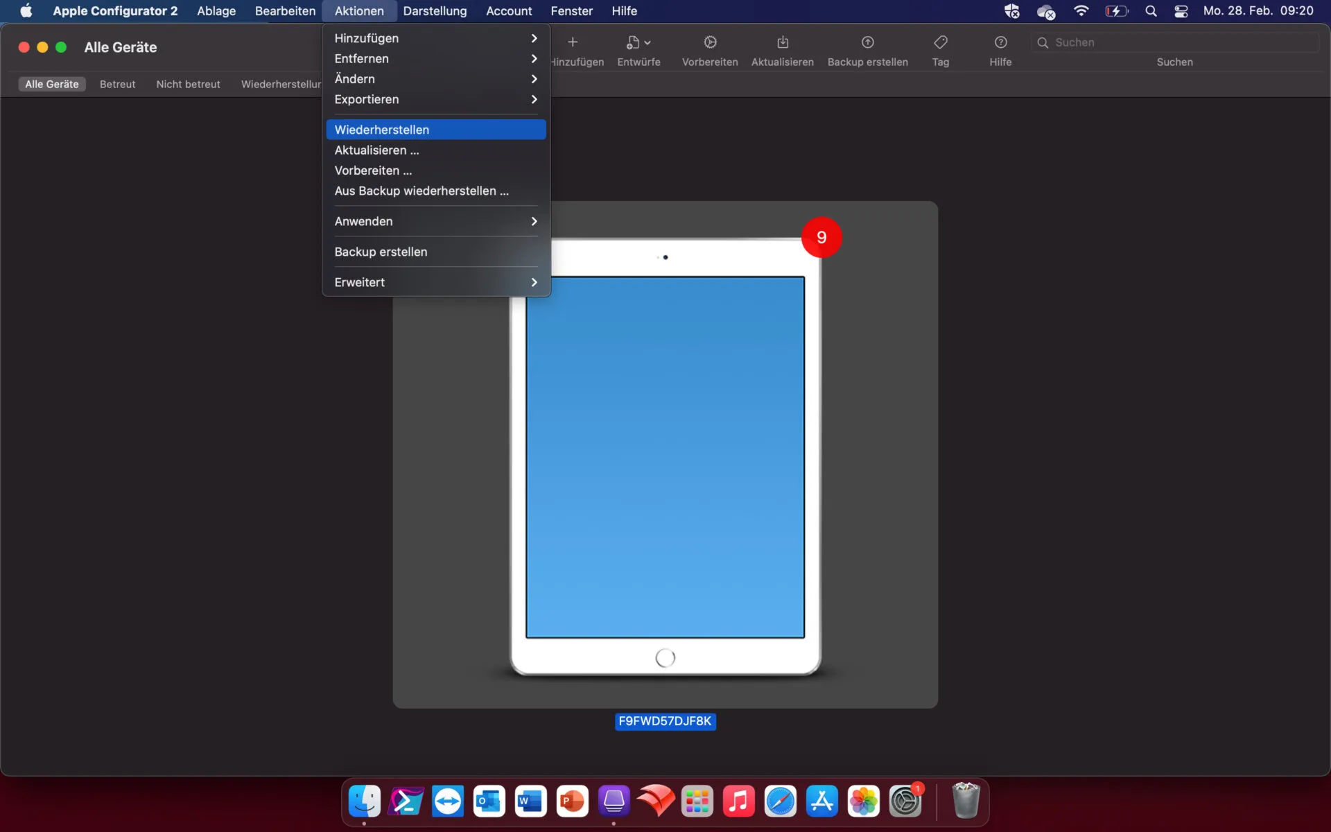 Apple Configurator 2 - Restore