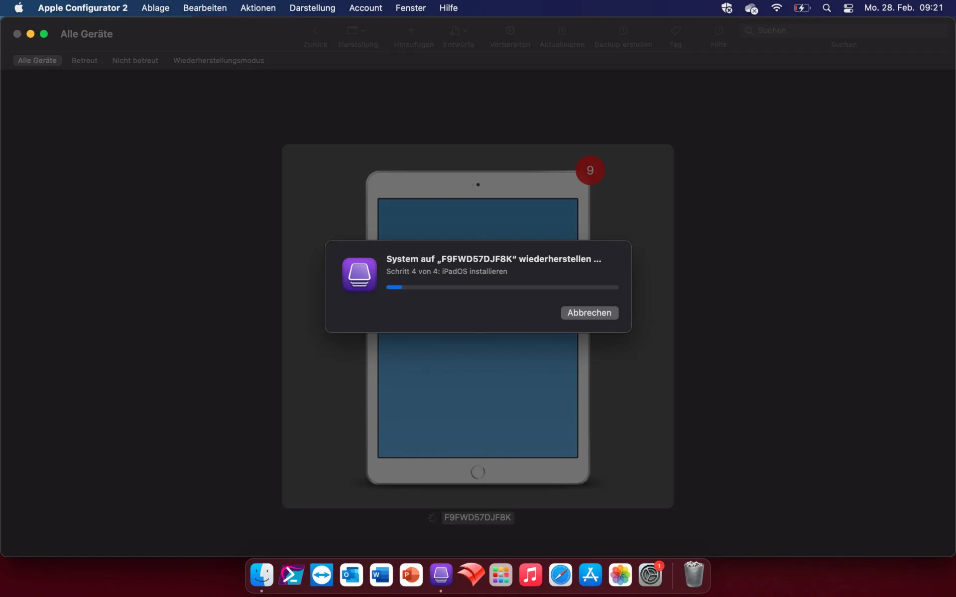 Apple Configurator 2 - Restoring