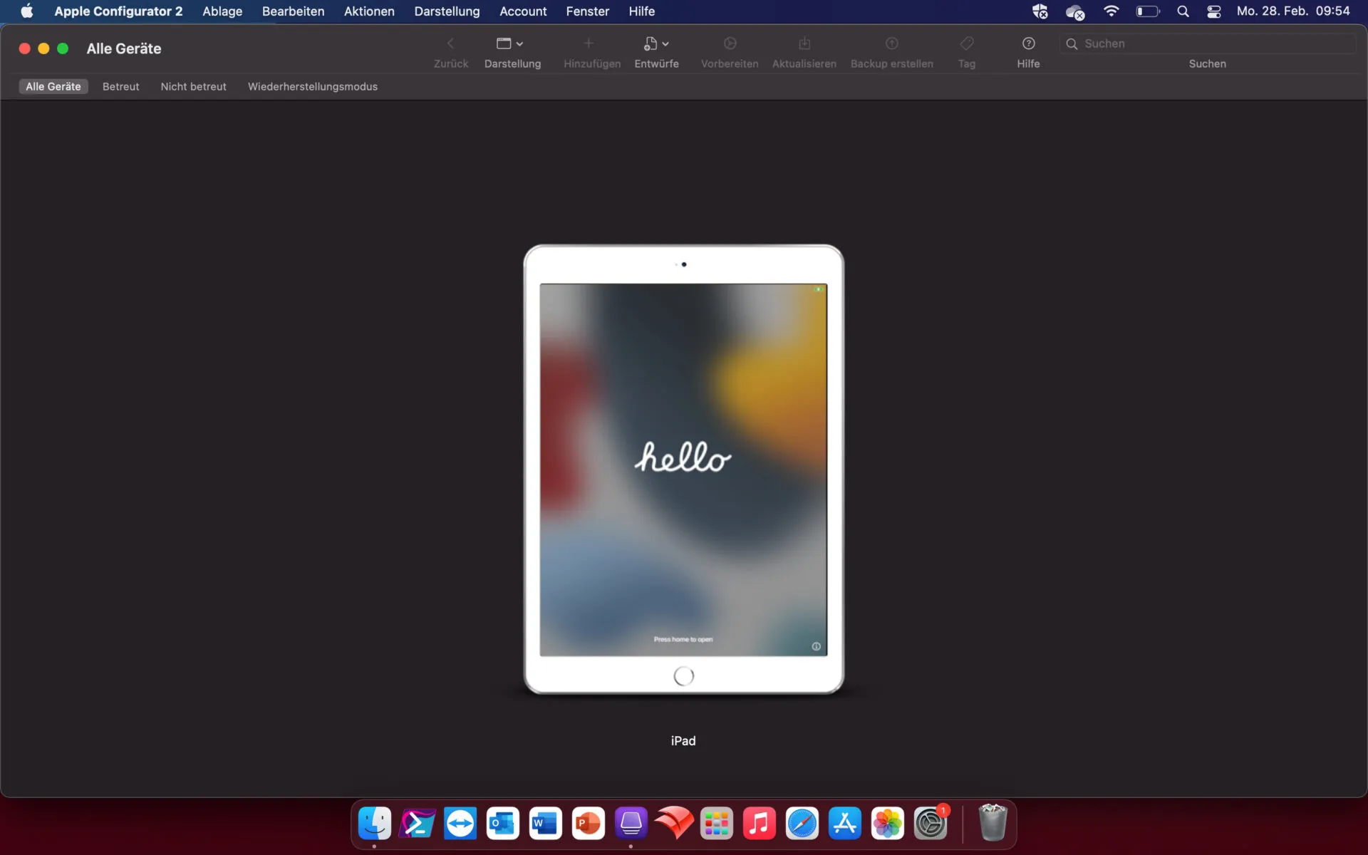 Apple Configurator 2 - Restore completed