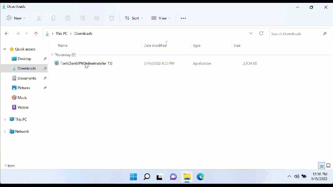 Extract FortiClient VPN MSI