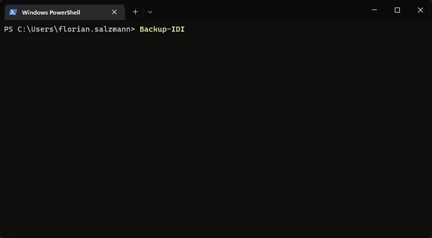 IDI Backup & Restore