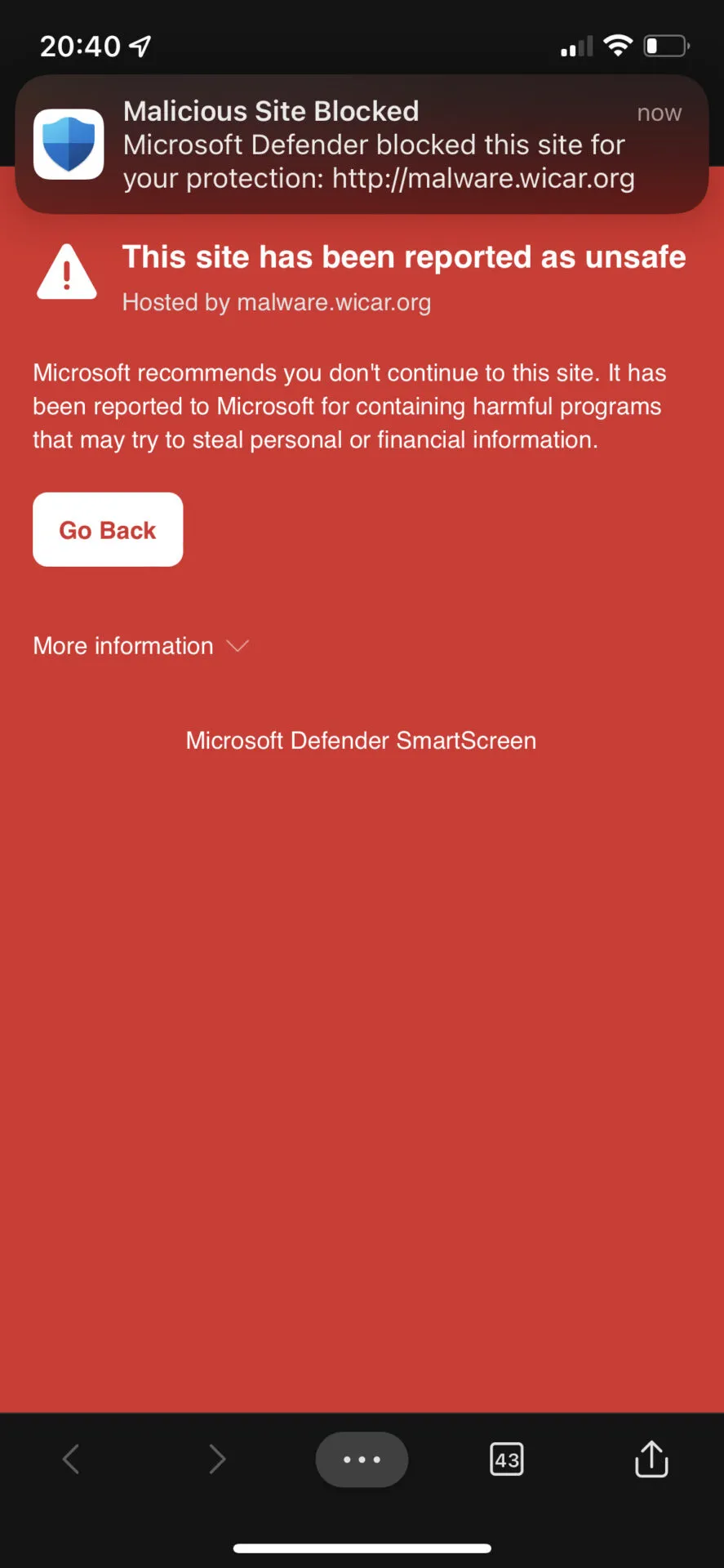 Defender for iOS - Edge
