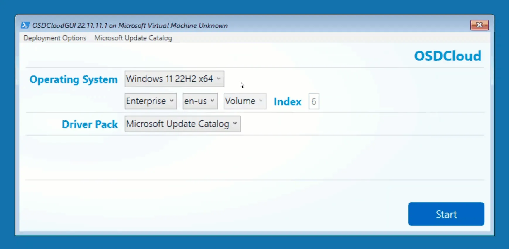 OSDCloud OS Installation
