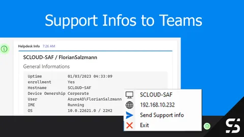 Support Info an Teams