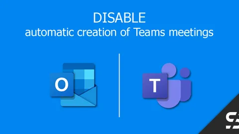 disable automatic creation teams meeting