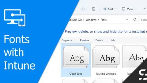 font installation intune