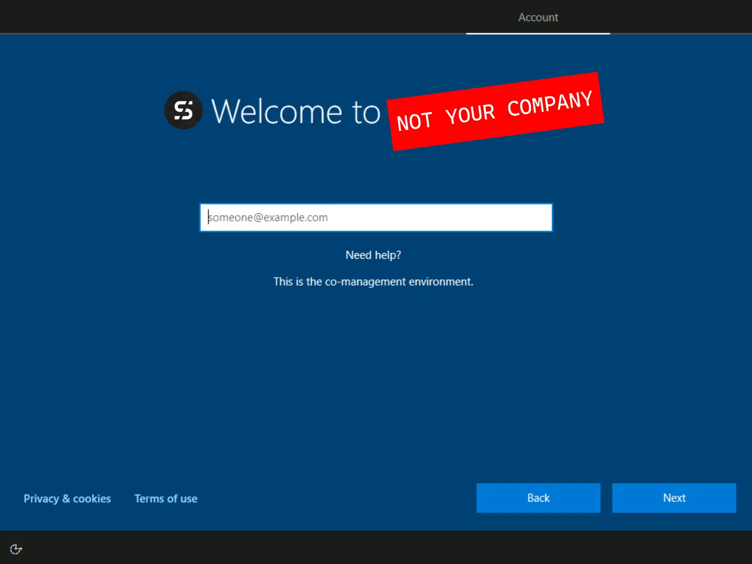 Autopilot register in wrong organization