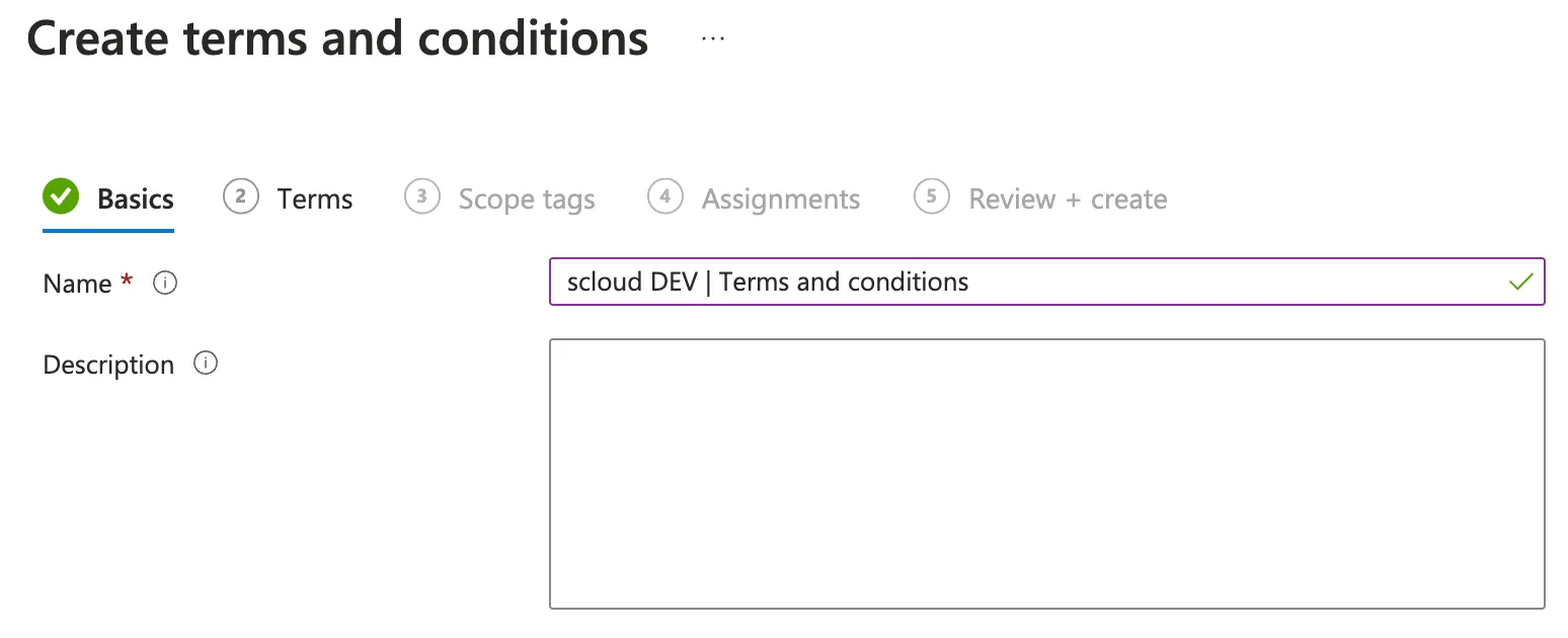 Intune, Terms and conditions