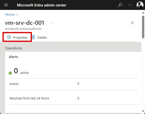 Microsoft Entra Connect Server Properties