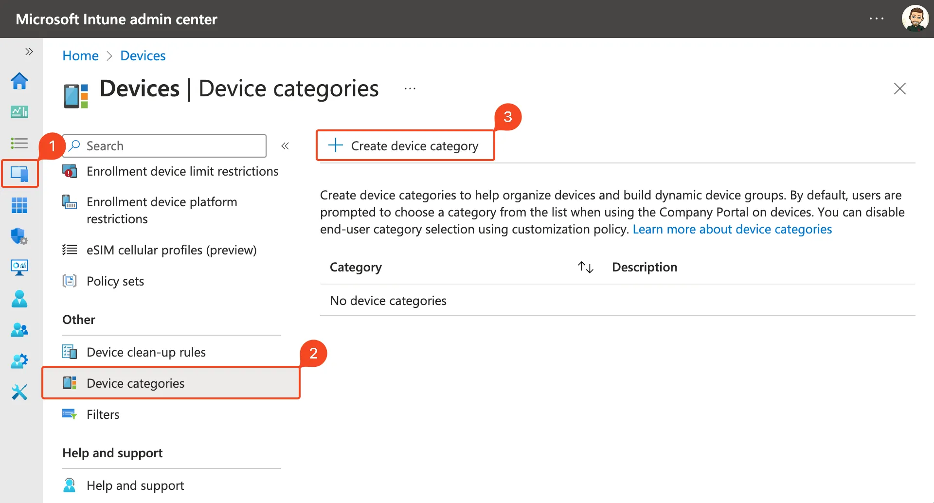 Intune device category