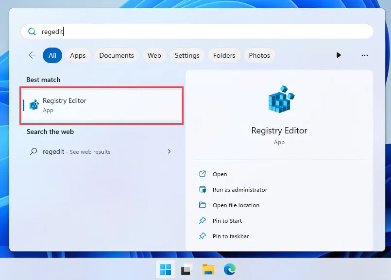 Registry Editor öffnen