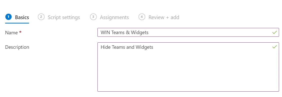 Add PowerShell Script Intune