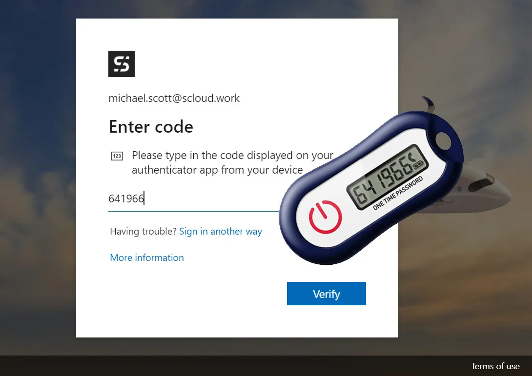 Microsoft 365 Login OATH Hardware token