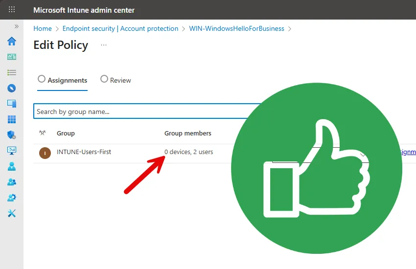 Clean group assignment in Intune