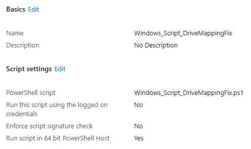 Intune, fix red cross and reconnect for network shares