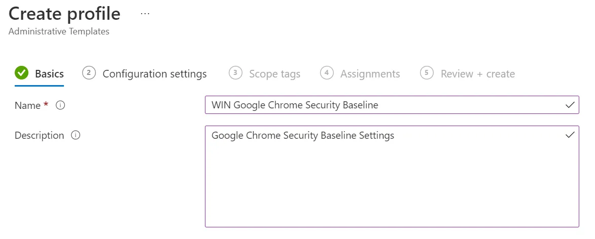 Intune Google Chrome Administrative Templates