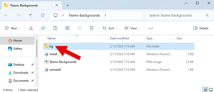 "bg" folder for Teams virtual background
