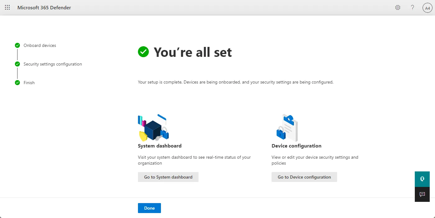 Defender for Business - You're all set