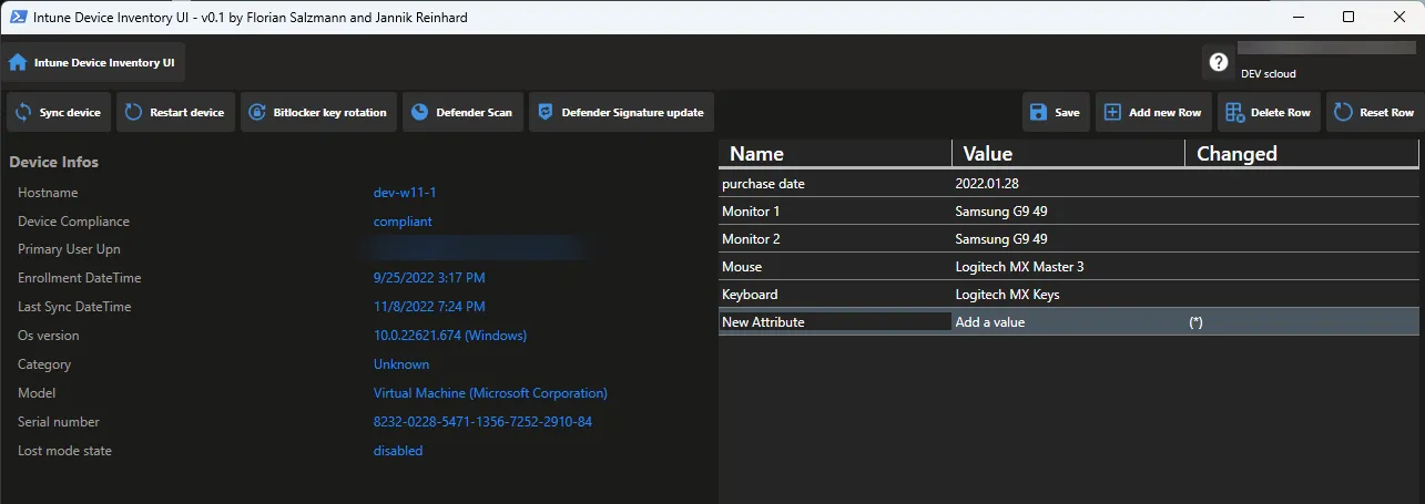 IntuneDeviceInventory UI