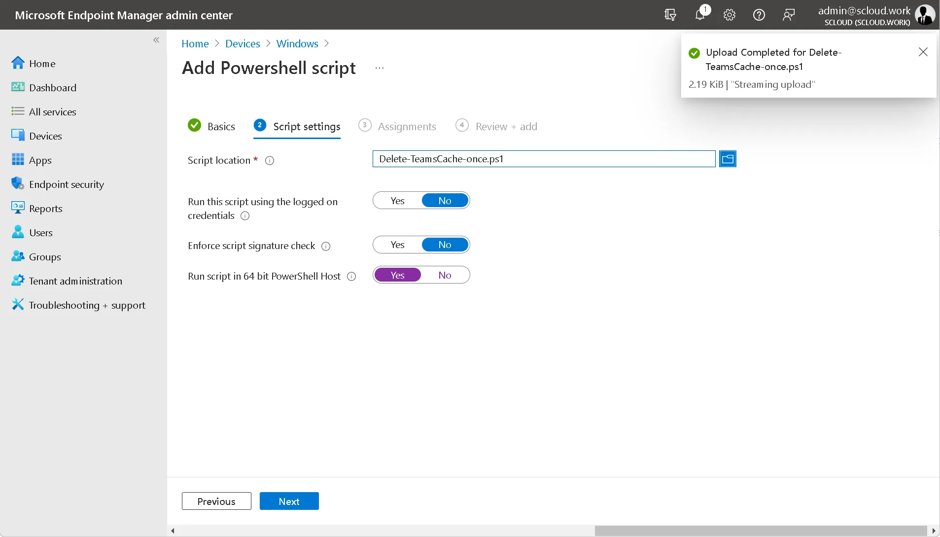 run as system in 64bit context