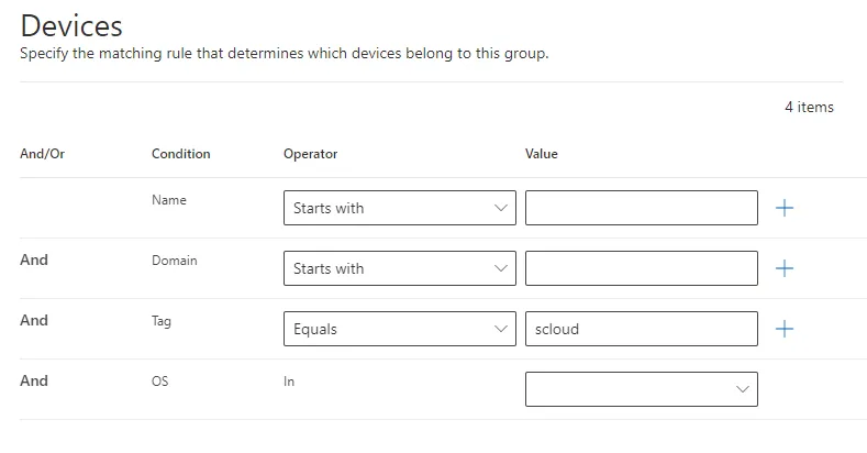 MDE Group query