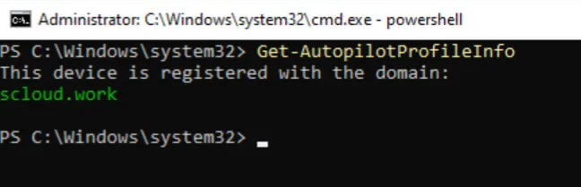 Get-AutopilotProfileInfo