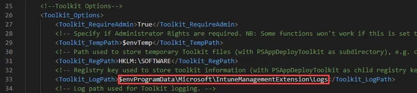 PSAppDeployToolkit Log Path