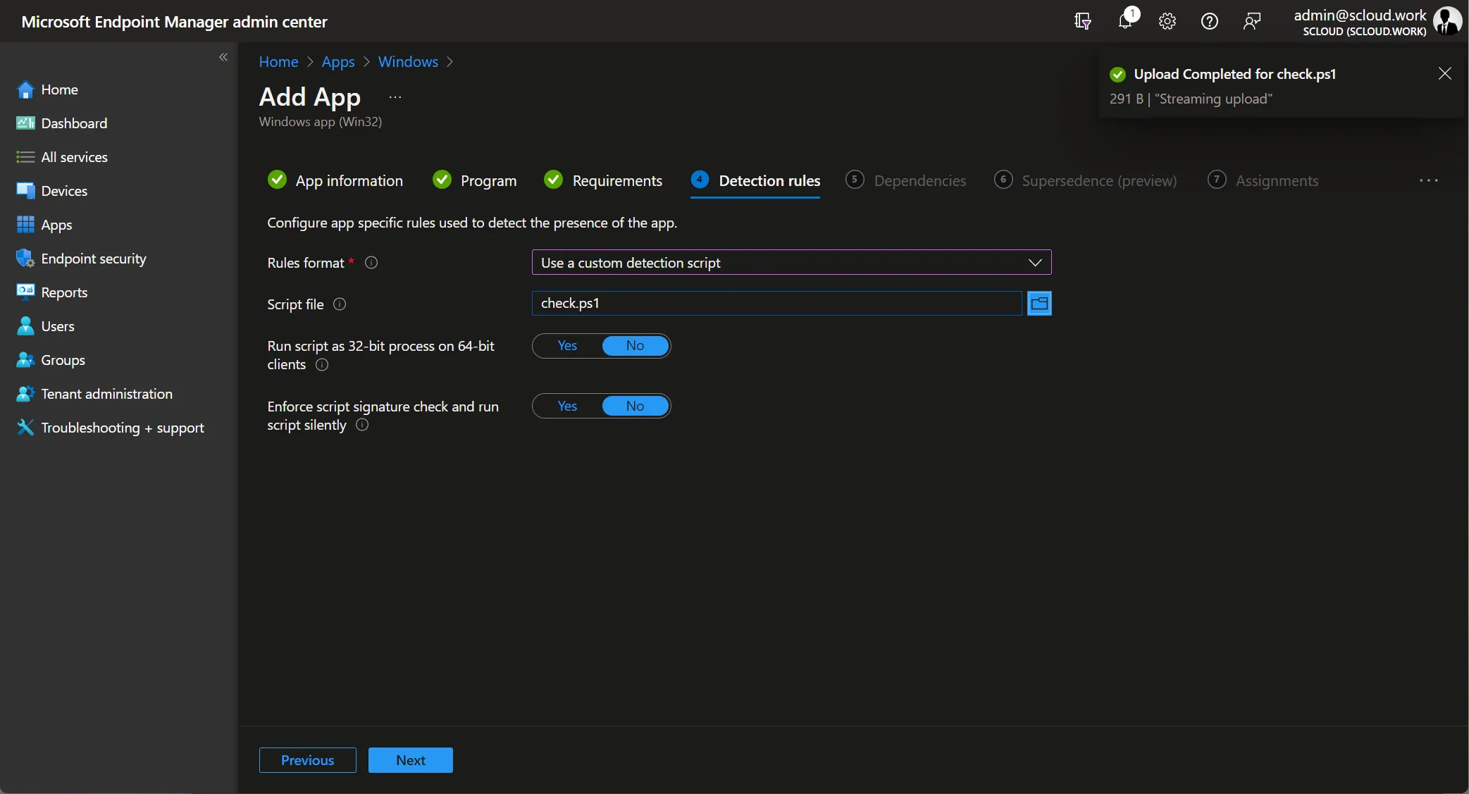 win32 app, detection rule