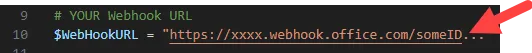 Webhook URL in Script