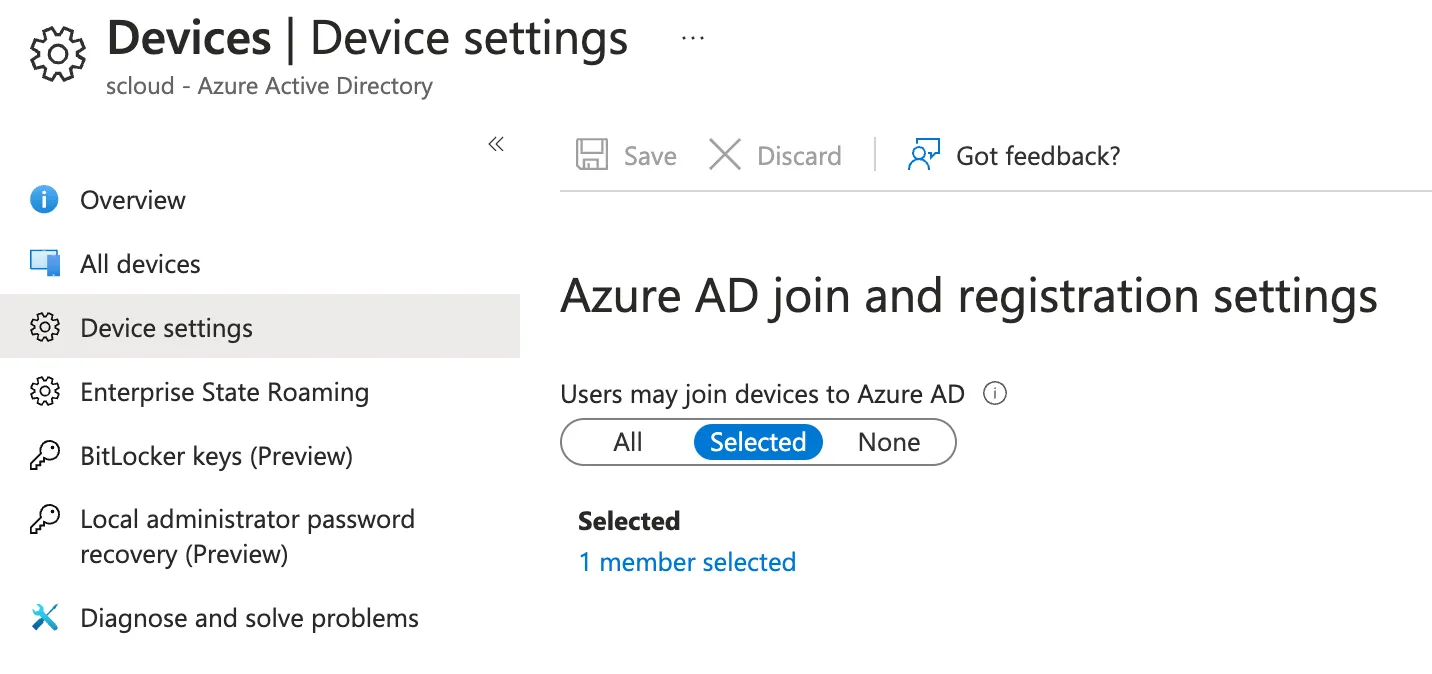 Azure AD join and registration