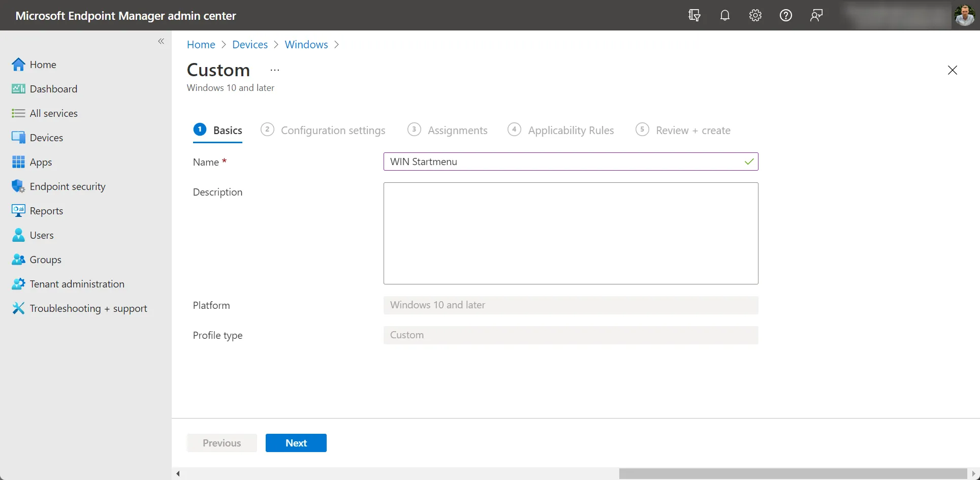 WIN Startmenu