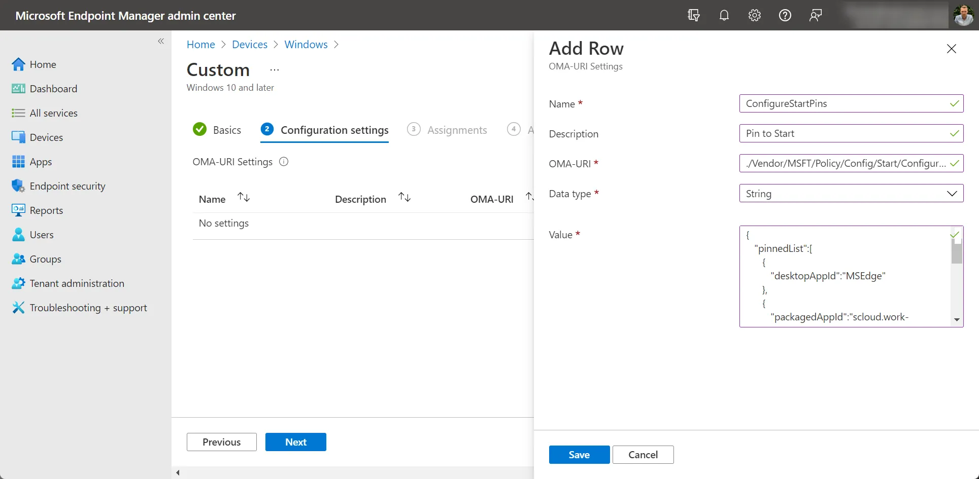 ConfigureStartPins - Pin to Start Windows 11