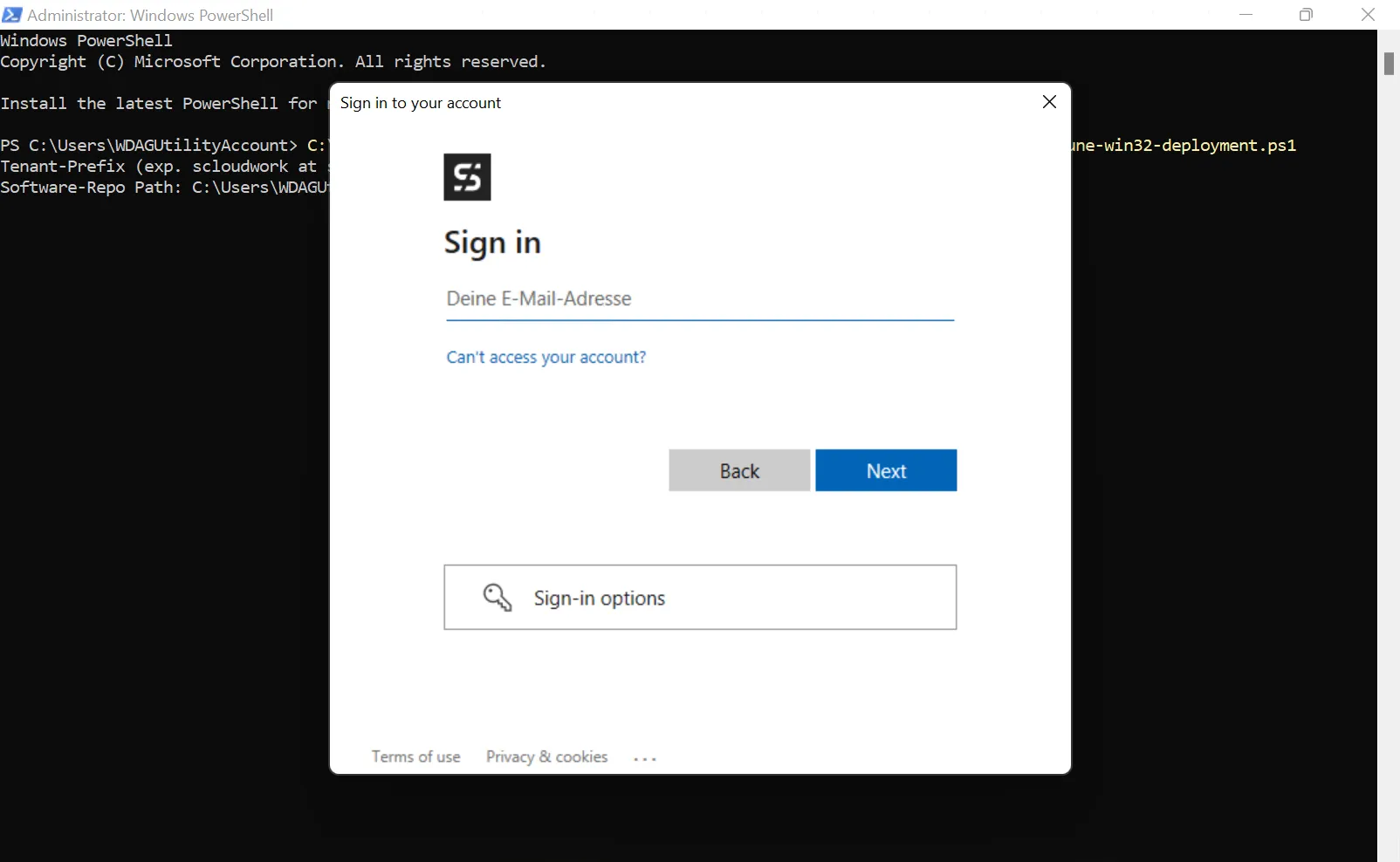 win32 automated - login