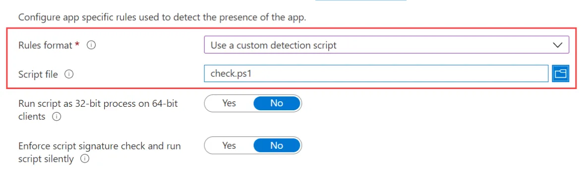 check.ps1 as detection