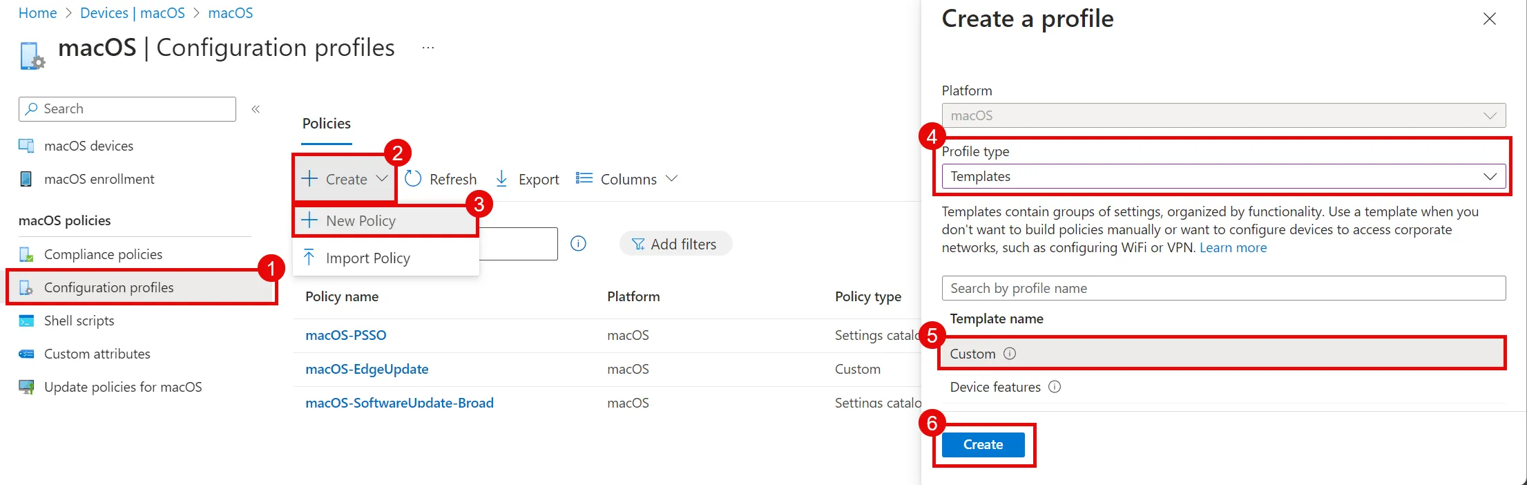 Intune, new Custom macOS profile