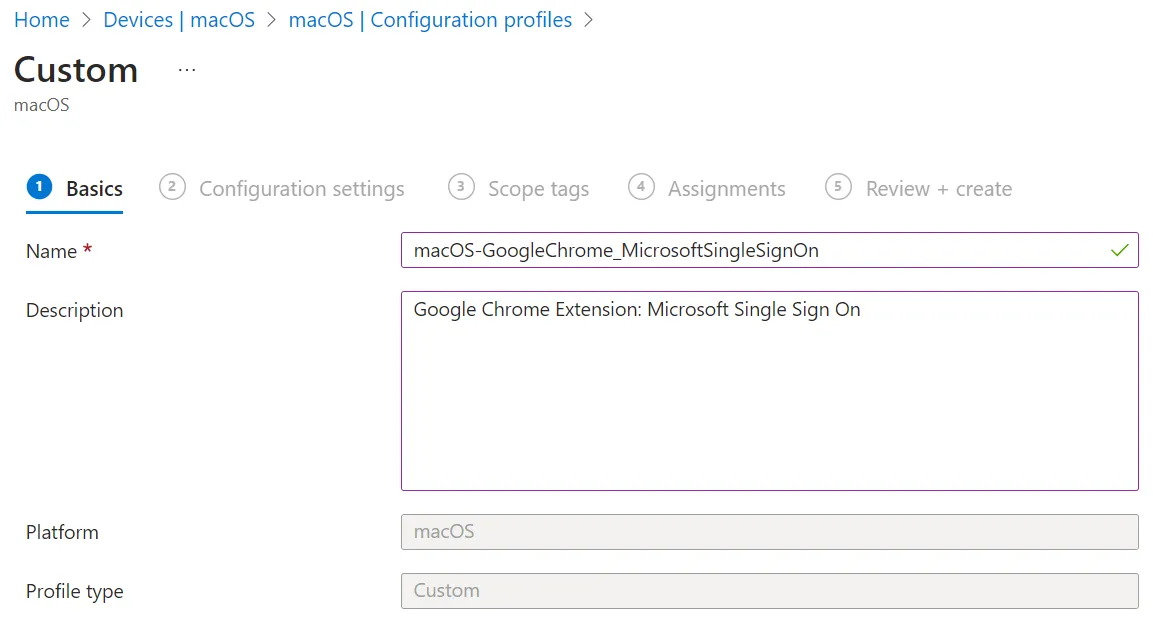 Intune, macOS Profile basics