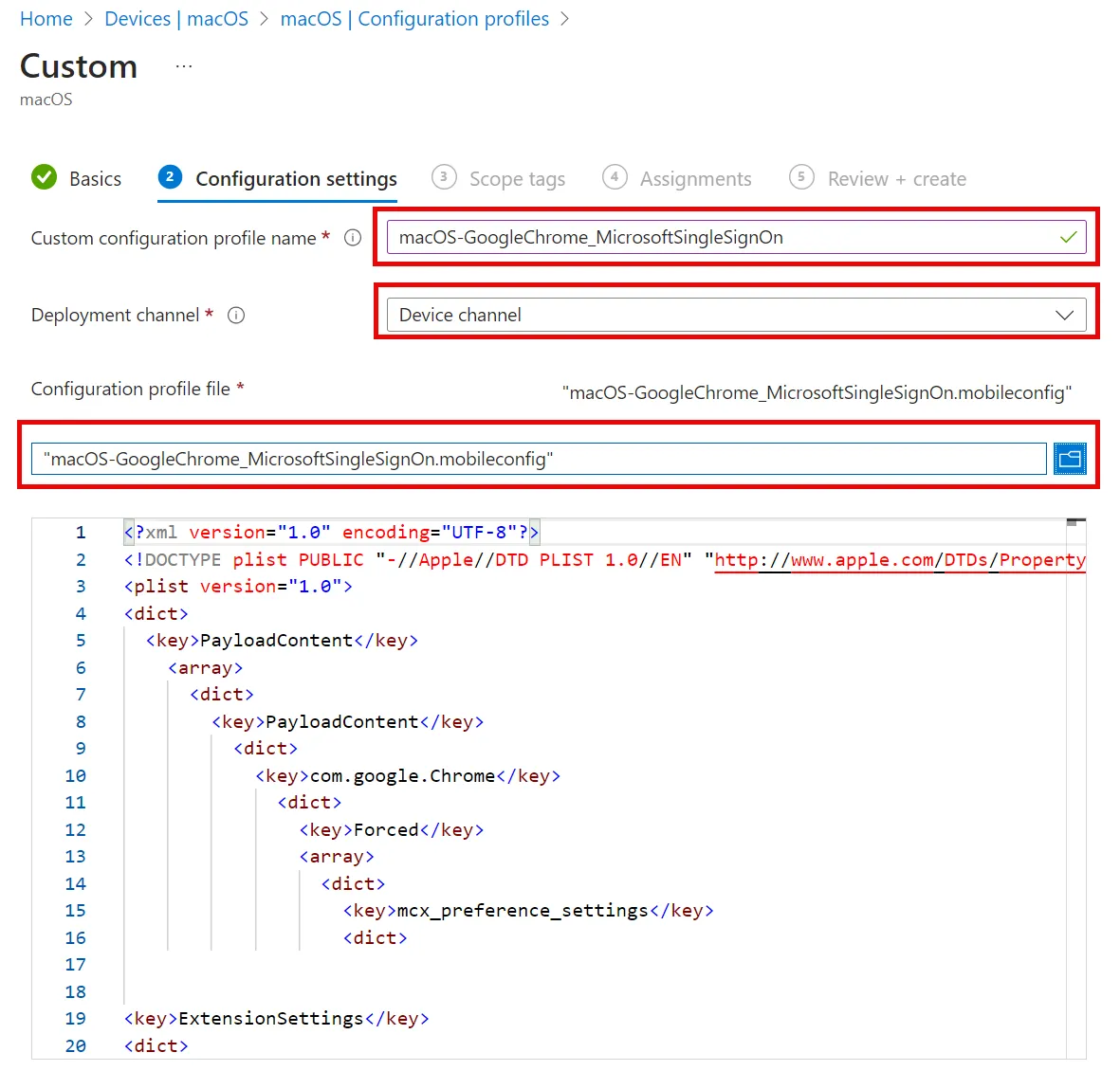 Intune, macOS mobileconfig Chrome Extension 
