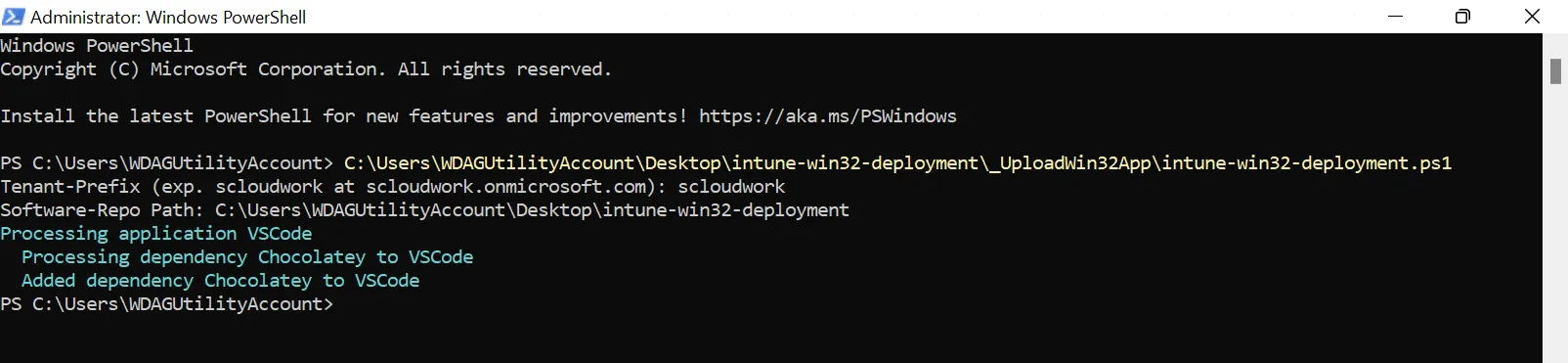 win32 automated - dependency