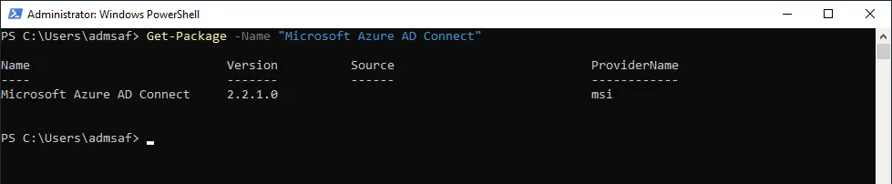 Get Azure AD Connect Version with PowerShell