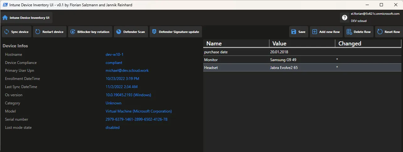 IntuneDeviceInventory UI
