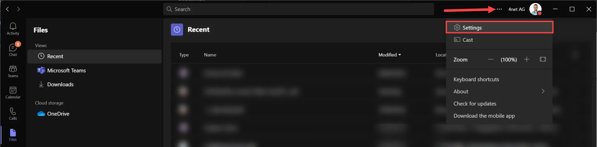 Teams Settings