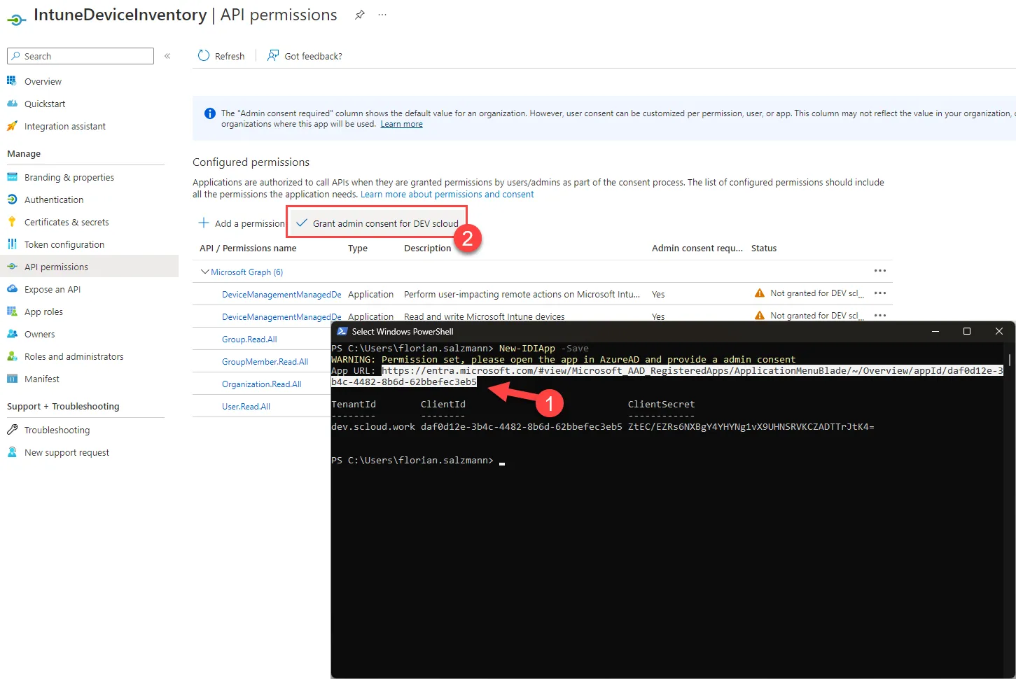 Admin consent