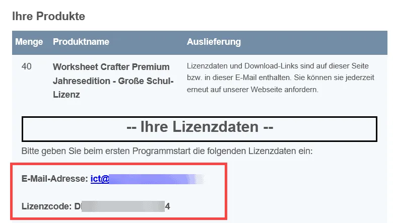 License Worksheet Crafter 