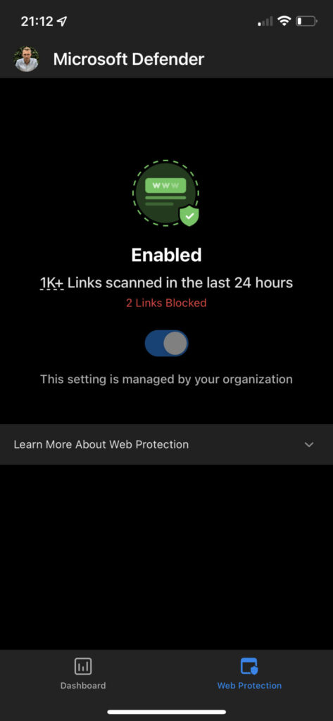 Defender for iOS - Web Protection