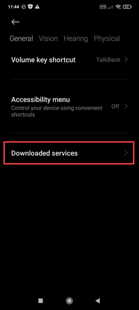 Microsoft Defender Android - downloaded services