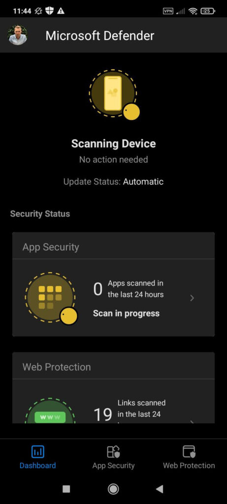Microsoft Defender Android - scanning