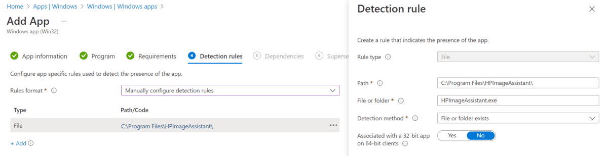 Detection rule
